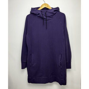 American Giant Hoodie Dress XL Purple Cotton Stretch Pockets Casual Comfy